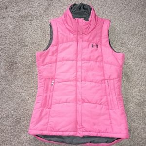 Pre-owned under armour pink semi fitted vest